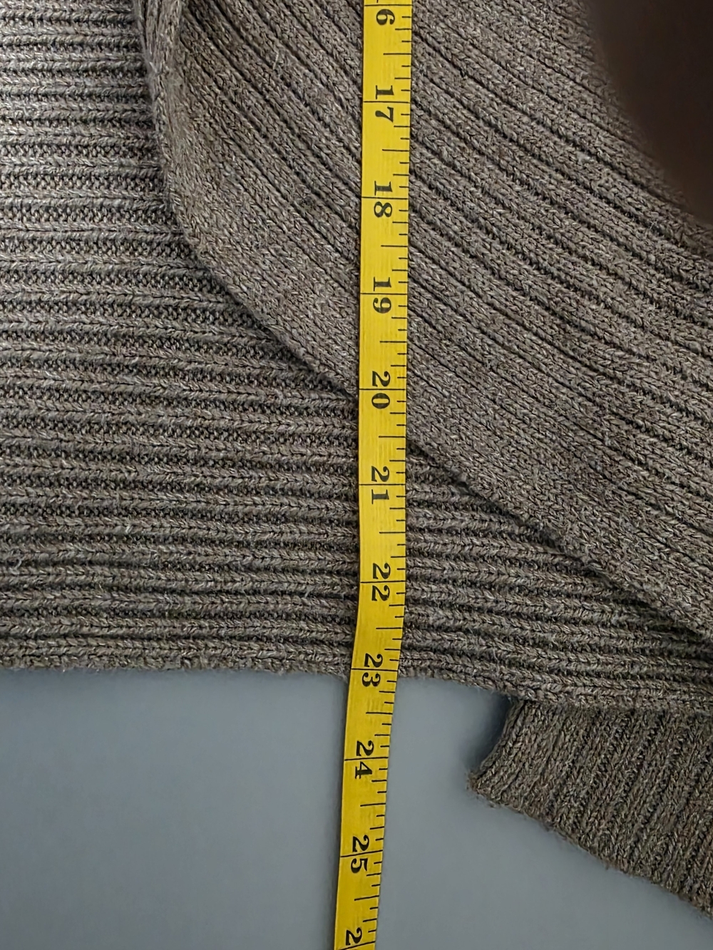 H&M Taupe Ribbed Open-Front Cardigan - Picture 9 of 9